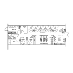 Beauty Salon Floor Plan Design Layout - 1200 Square Foot