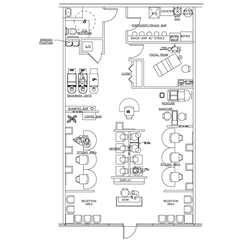 Beauty Salon Floor Plan Design Layout - 1533 Square Foot