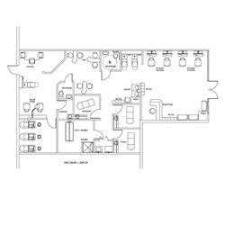 Beauty Salon Floor Plan Design Layout - 2045 Square Foot