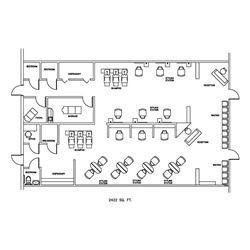 Beauty Salon Floor Plan Design Layout - 2422 Square Foot