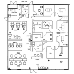 Beauty Salon Floor Plan Design Layout - 3375 Square Foot