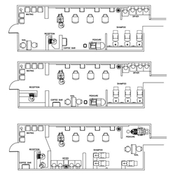 Beauty Salon Floor Plan Design Layout - 650 Square Foot