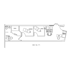 Spa Floor Plan Design Layout - 680 Square Foot