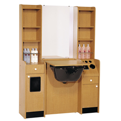 Belvedere Customline 25" Wet Booth Styling Station w/ 2  Side Storage