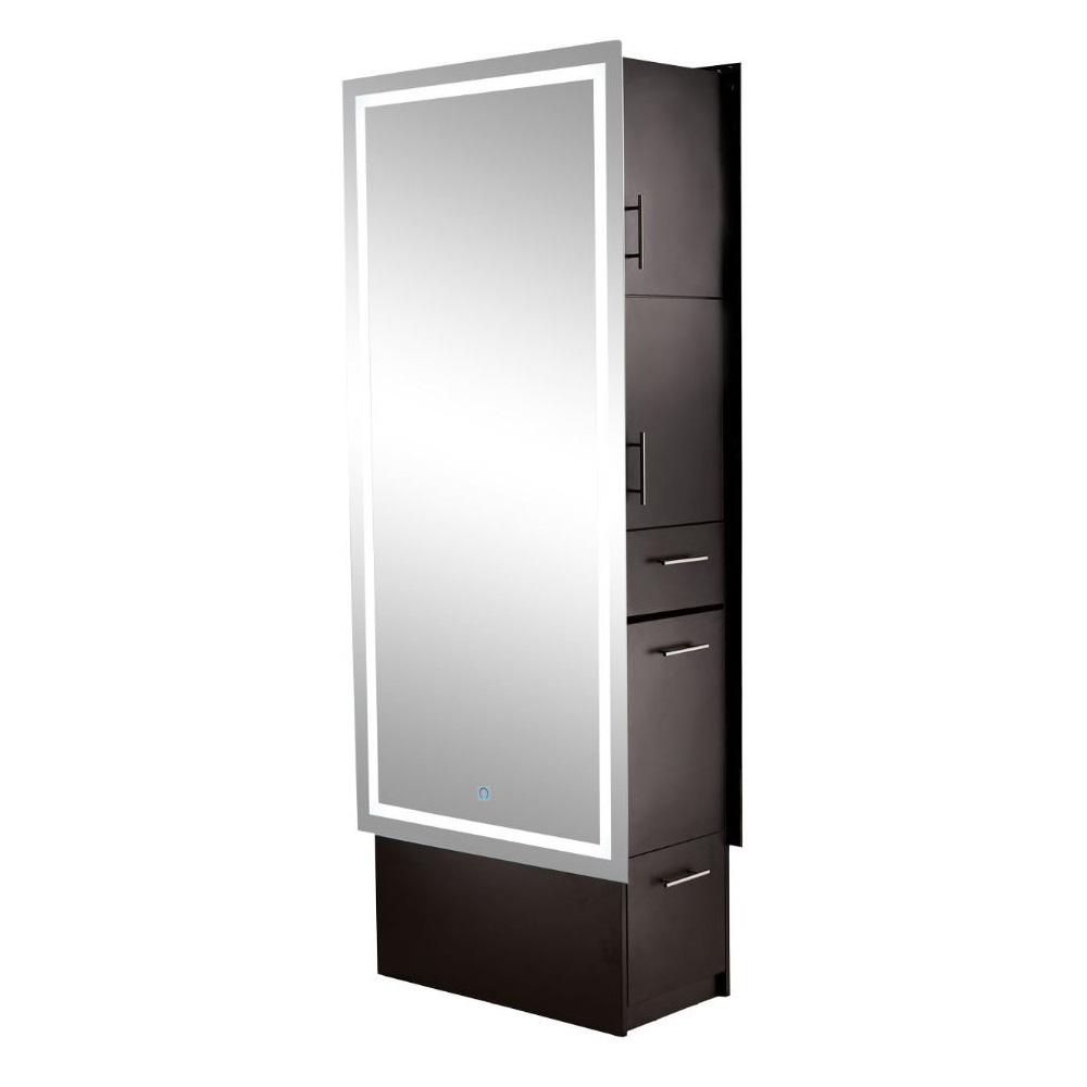 Pibbs Lumina LED Salon Mirror & Storage Server