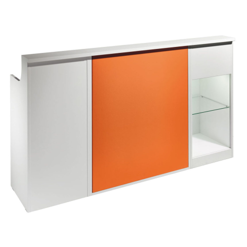 Salon Ambience Rd 276 Impact Desk Side Display Cabinet White